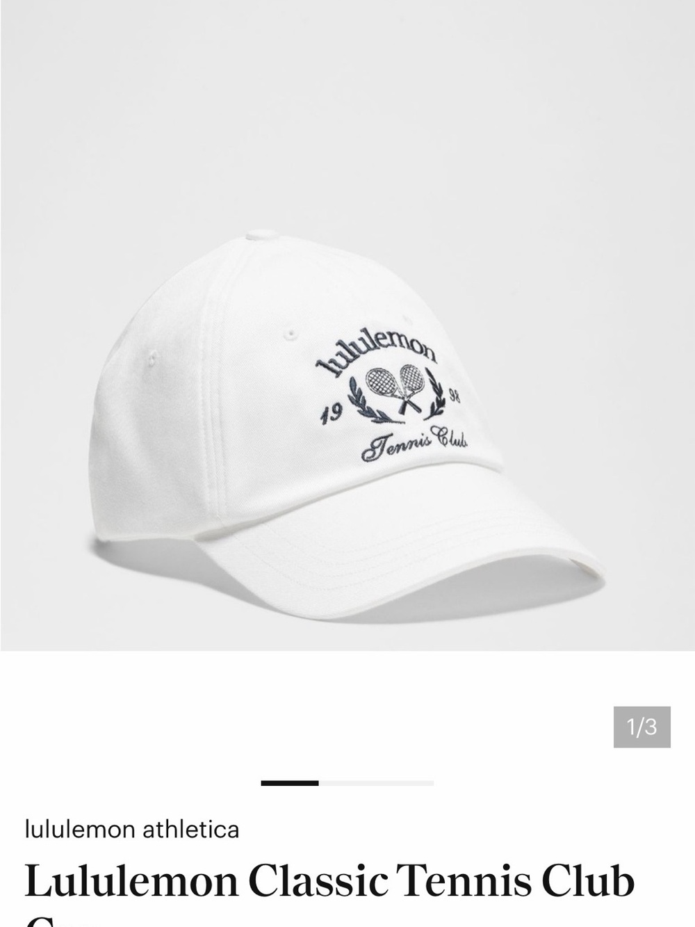Lululemon Tennis Club White Cap NTW